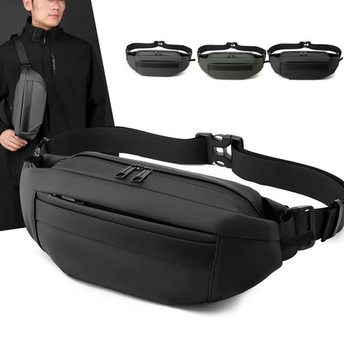 Men S Waist Bag Running Mobile Phone Multifunctional Large Capacity Leisure Waterproof Shoulder