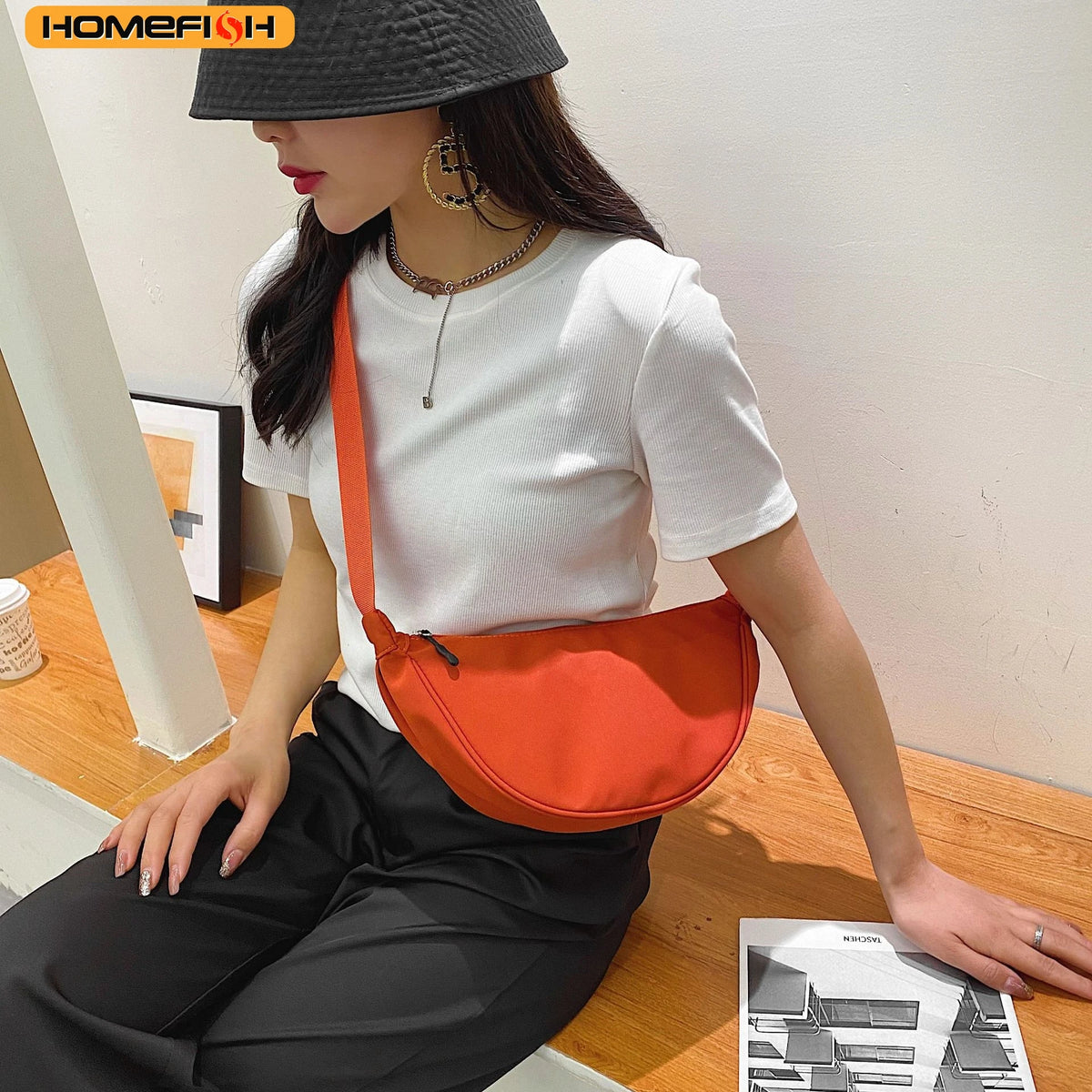 Homefish Multifunctional Messenger Bag Casual Shoulder Crossbody Bag