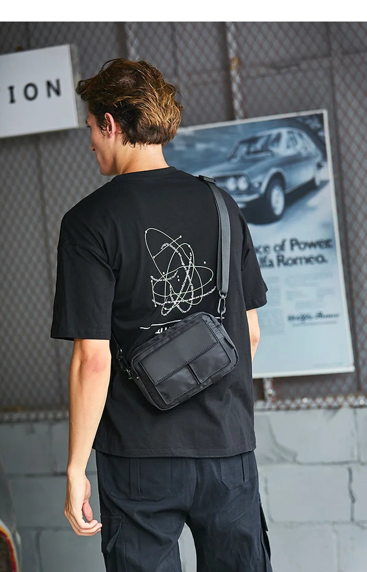 Oxford Cloth Crossbody Bag Versatile Square Waterproof Cycling Travel Backpack - Waterproof