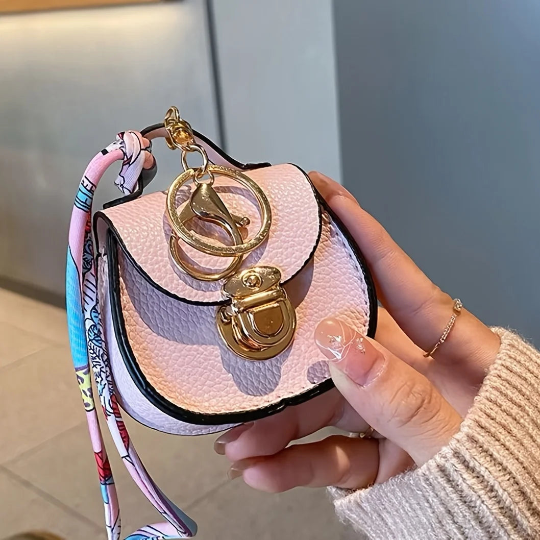 Mini Saddle Bag Keychain – Cute Faux Leather Bag Charm