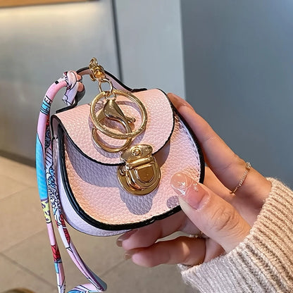 Mini Saddle Bag Keychain – Cute Faux Leather Bag Charm