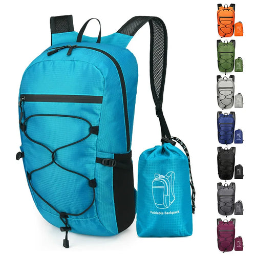 Outdoor Folding Waterproof Hiking Backpack Large Capacity Travel Men Women - Waterproof