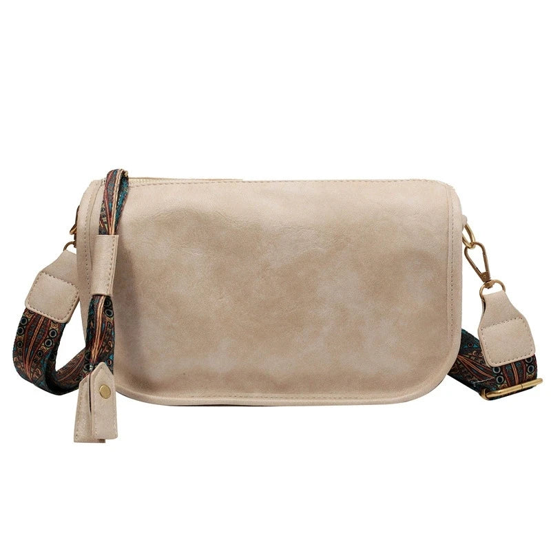 Crossbody Bag with Wide Graphic Strap – Women's Shoulder Bag
