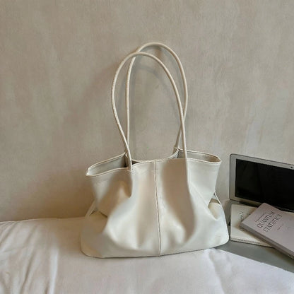 Retro Suede Matte Texture Tote Bag Women S Large Capacity Commuter Single Shoulder Armpit Spring