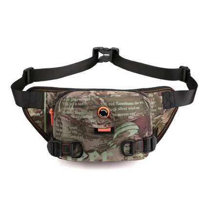 Outdoor Waist Bag Men S Chest Running Headphones Close Diagonal Span Large Capacity