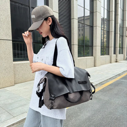 Tote Bag Women Leisure Travel Sports Fitness Crossbody Large Capacity Portable Canvas