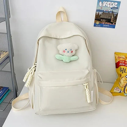 Schoolbag Study Female School Simple All Build Girl Heart Large Capacity Waterproof Backpack