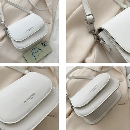Women S Crossbody Bag Solid Color Fashionable Flipped Retro Casual Simple