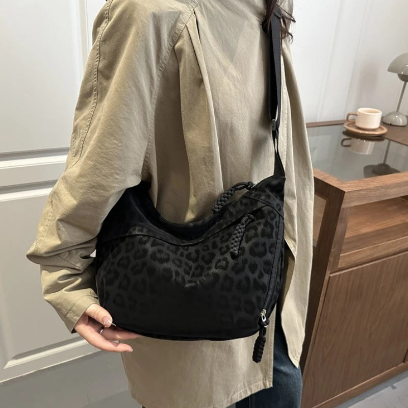 Leopard Crossbody Bag – Large Capacity Shoulder Purse for Women