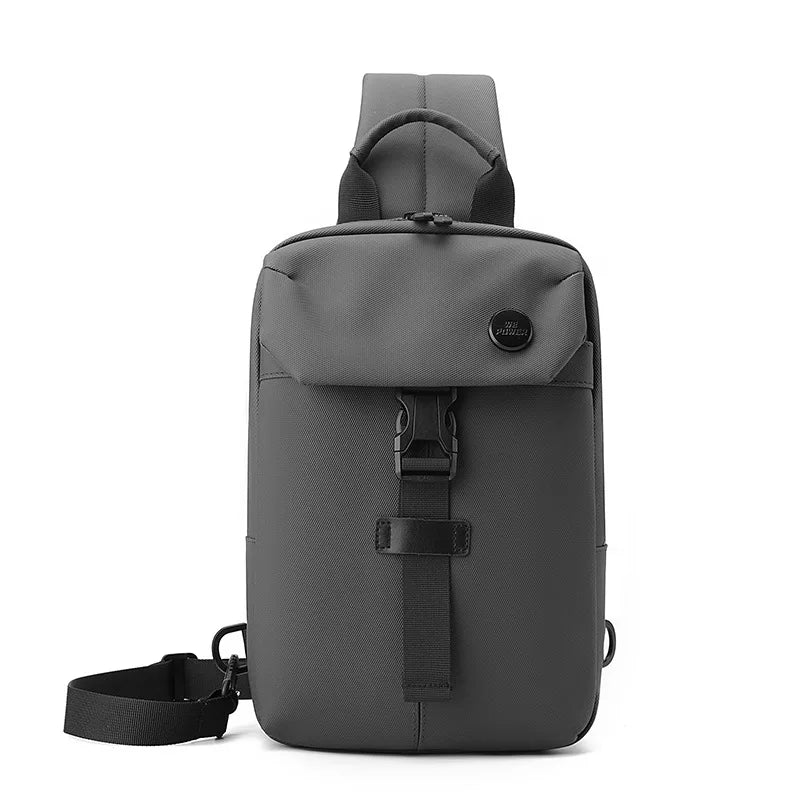 Men S Leisure Chest Bag Large Capacity Shoulder Simple Design Practical Waterproof Crossbody
