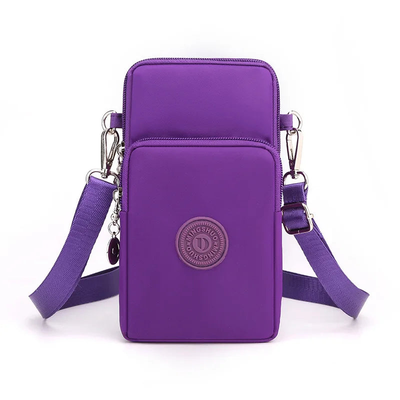 Crossbody Phone Bag with Headphone Hole & Adjustable Strap