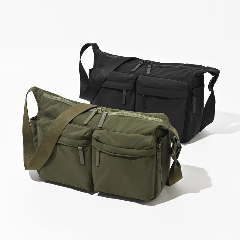 Waterproof Nylon Crossbody Bag – Multi-Pocket Shoulder Bag for Women & Men