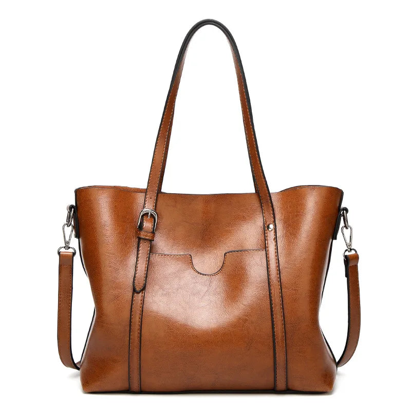 Women's Leather Tote Bag – Large Waterproof Work Handbag
