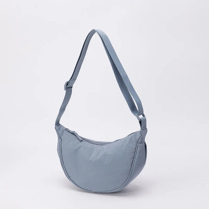Nylon Crescent Crossbody Bag – Lightweight Women's Shoulder Bag