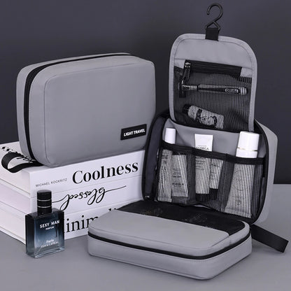 Men Foldable Toiletry Bag Travel Business Layered Multiple Pockets Cosmetic Makeup Cases Male