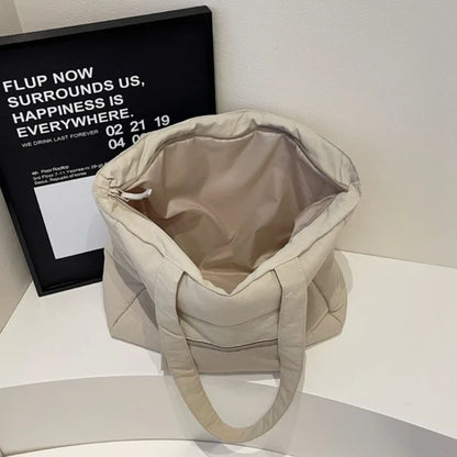 Large Capacity Fabric Tote Bag Lightweight Trendy Shoulder Purses Lady Shopper Shopping Underarm Y2k