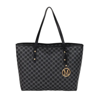 Large Capacity Commuting Tote Bags Fashionable Printed Pu Leather Handbag Women College Students