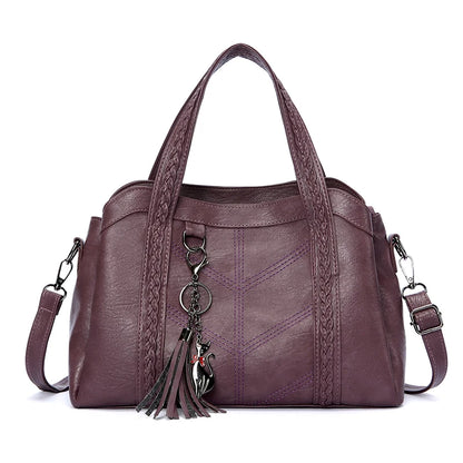 3-Layer Women's Crossbody Bag – PU Leather Shoulder Handbag