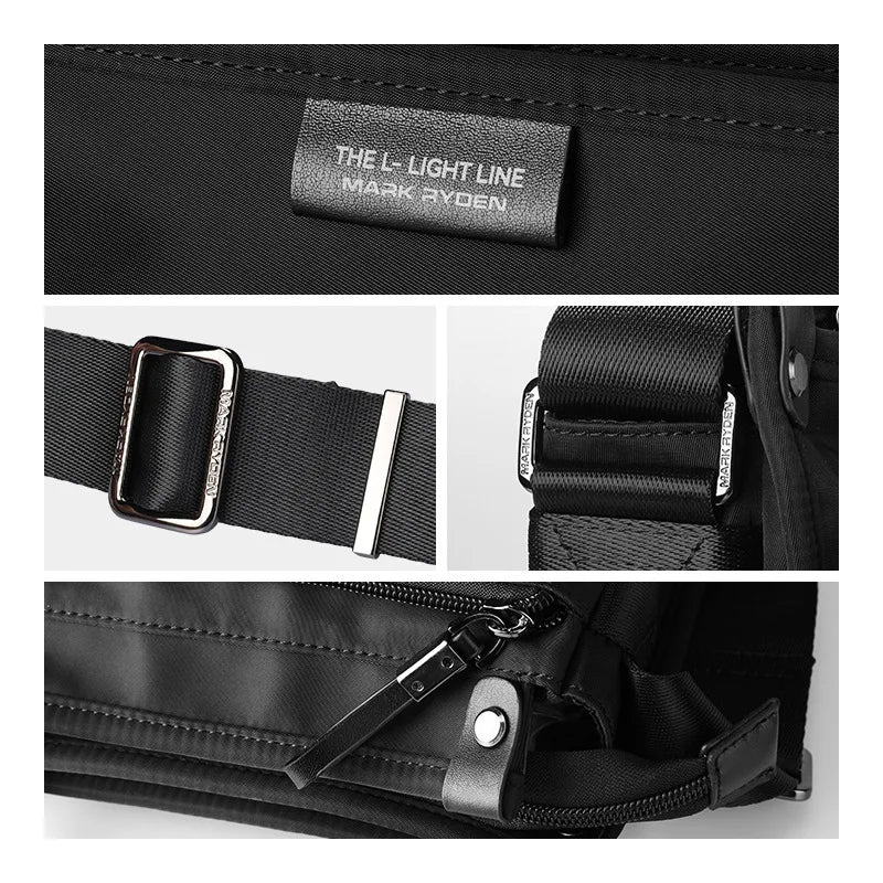Shoulder Bag Vertical Men Sling Leisure Oxford Cloth Waterproof Large Capacity Multi-Function