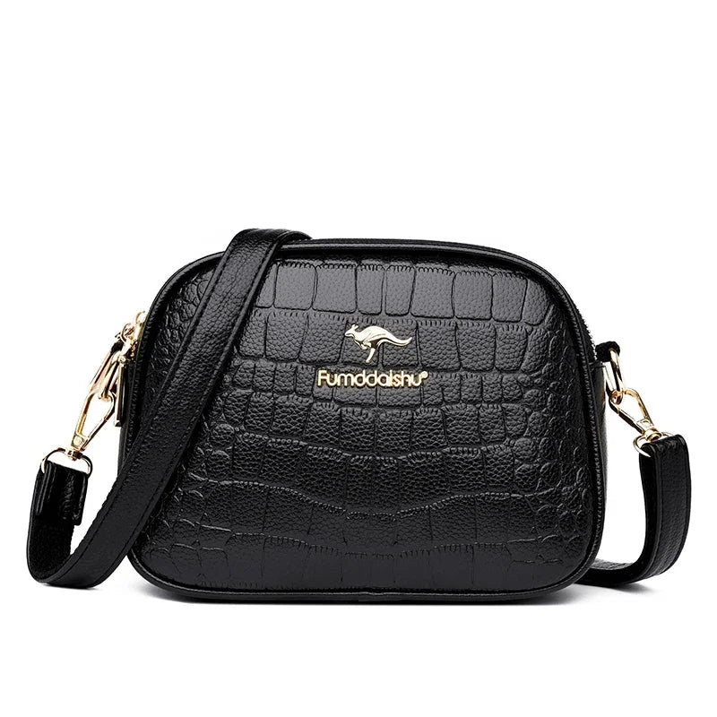 Women's Crossbody Bag – Multi-Pocket PU Leather Shoulder Handbag