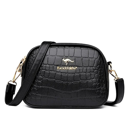 Women's Crossbody Bag – Multi-Pocket PU Leather Shoulder Handbag