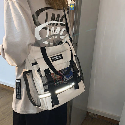 Oxford Women Handbags Messenger Bag Reflect Light Men Crossbody Bags Ladies Large Capacity Shoulder