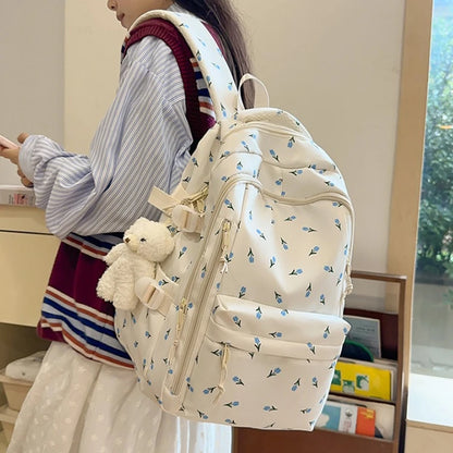 Cute Backpack Girls School Bag Large Capacity Student Schoolbag Teenage Portable Travel Storage Kids