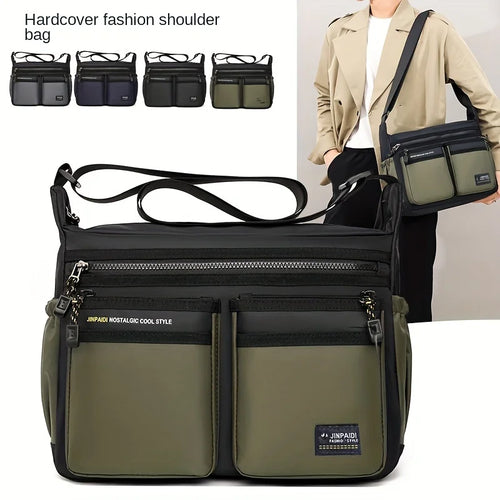 Multifunctional Casual Shoulder Bag Waterproof Business Crossbody Bag Men Daily Commuting