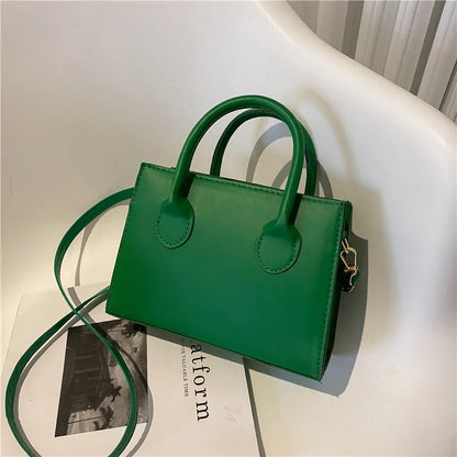 Small Crossbody Tote Bag – Dual Handle Retro Handbag for Women