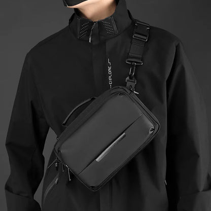 Simple Shoulder Bag Men S Leisure Cross Body Waterproof Large Capacity Business Chest - Waterproof