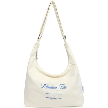 Crossbody Bag Small Lightweight Polyester Handbag Ladies Single Shoulder Tote Bag
