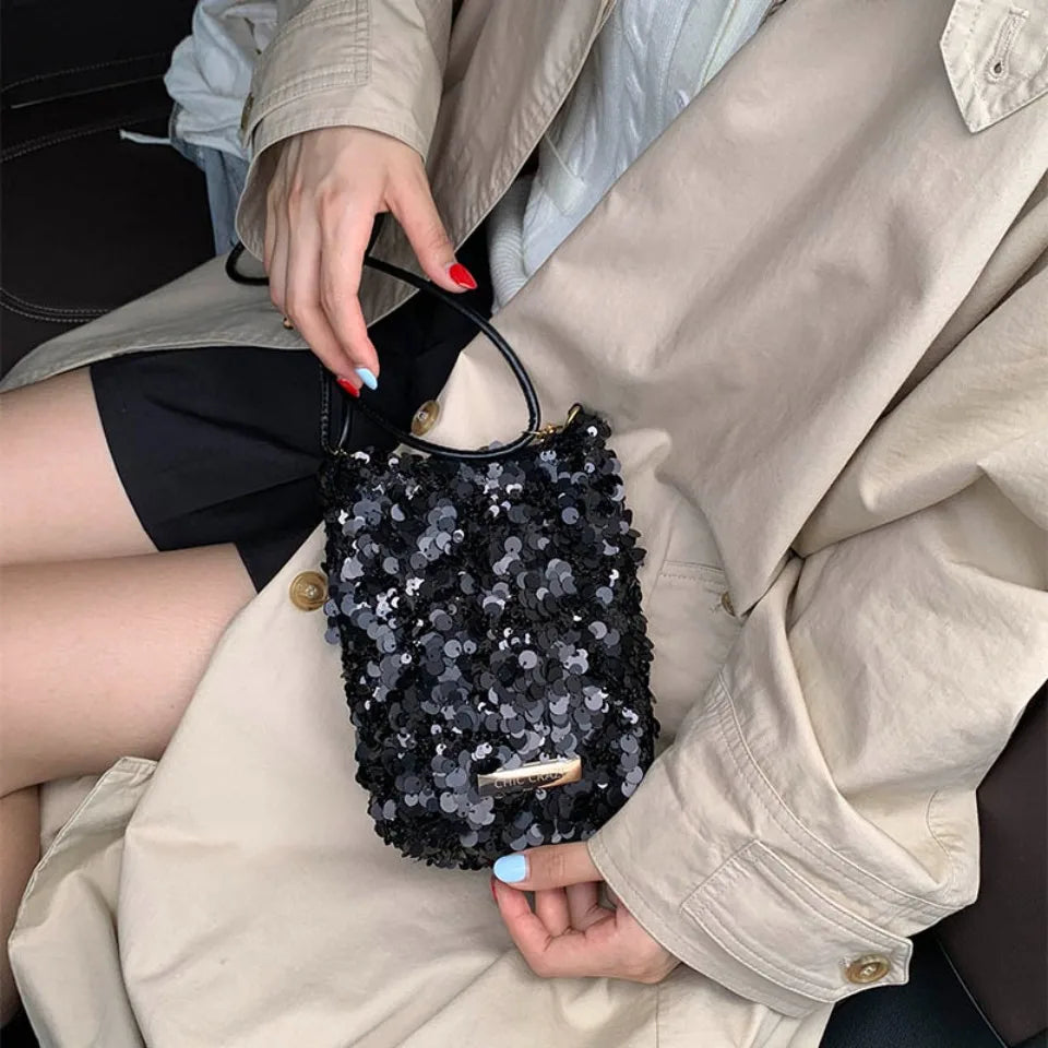 Mini Sequin Crossbody Bag Women Evening Party Purse