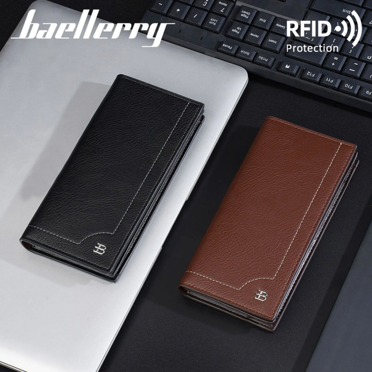 Light Thin Spliced Large-Capacity Wallet Men S Long Retro Business Multi-Slot Soft Wallet - Soft