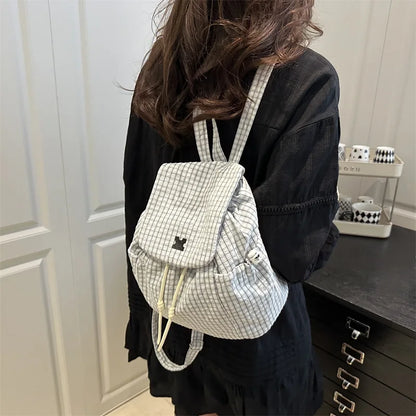 Simple Casual Daypack Girls Students Daily Commute Travel Outdoor Shoulder Bag