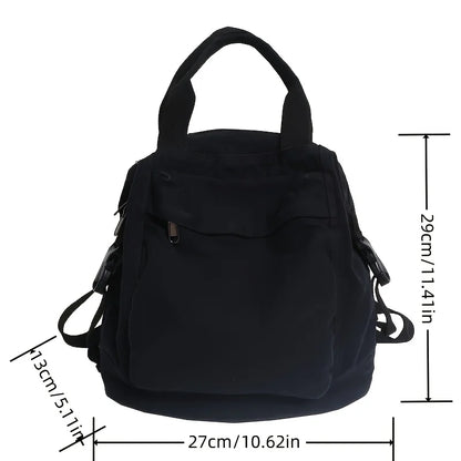 Canvas Backpack for Women Convertible Rucksack with Top Handle