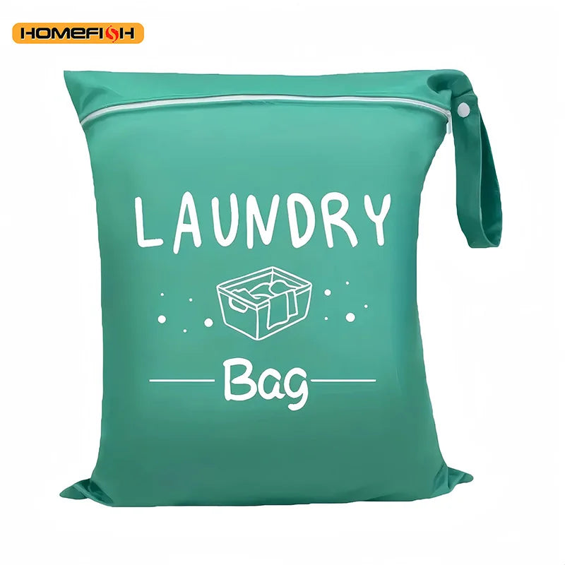 Homefish Laundry Shape Nylon Bag Travel Storage Pouch Machine Washable Dirty Clothes Organizer Wash