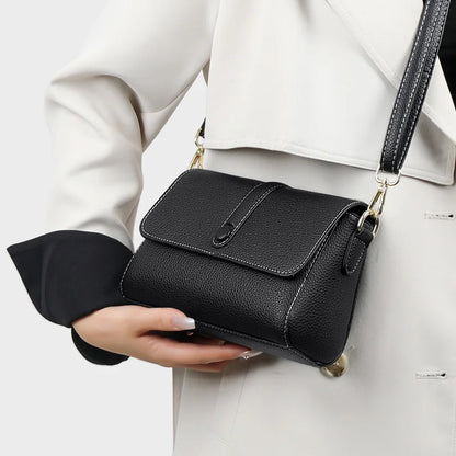 Square commuter large capacity multi-function multi-layer multi-zipper women shoulder crossbody bag