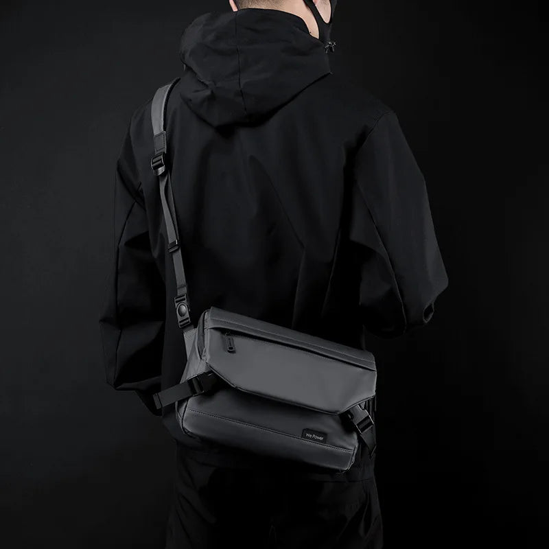 Simple Clasp Shoulder Bag Men S Leisure Cross Body Waterproof Large Capacity Business Chest