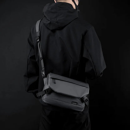 Simple Clasp Shoulder Bag Men S Leisure Cross Body Waterproof Large Capacity Business Chest