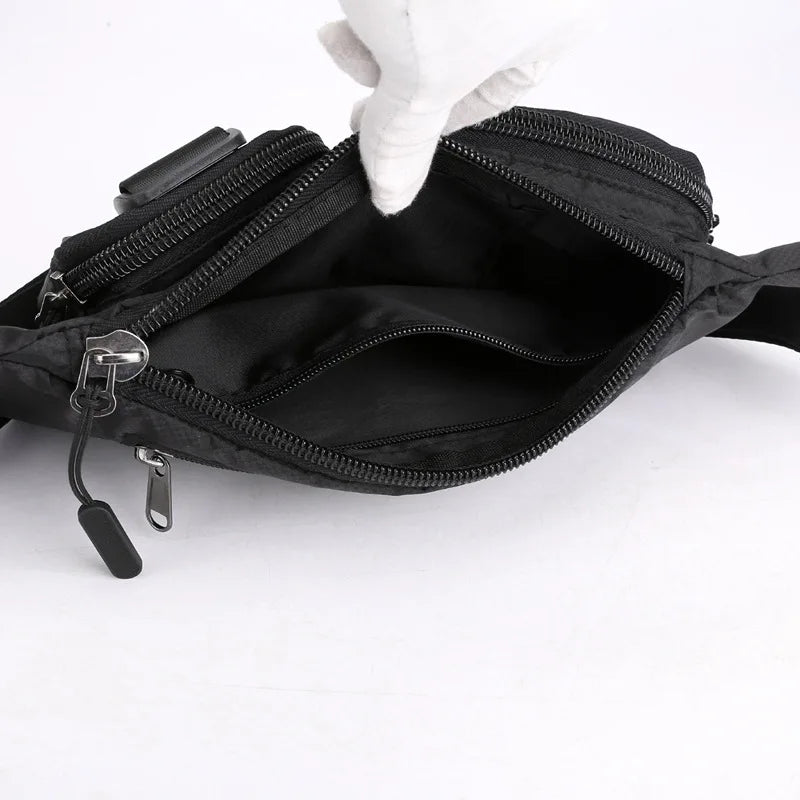 Outdoor Men S Waist Bag Cross-Body Chest Close Running Sports Cashier Storage
