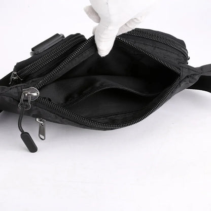 Outdoor Men S Waist Bag Cross-Body Chest Close Running Sports Cashier Storage