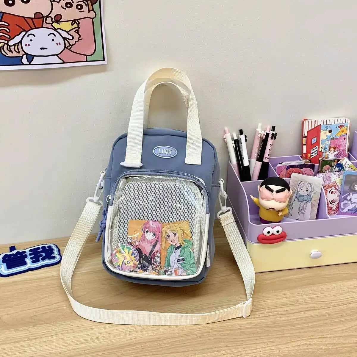 Mini Ita Bag Crossbody – Transparent Window Kawaii Shoulder Bag for Students