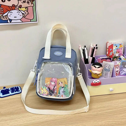 Mini Ita Bag Crossbody – Transparent Window Kawaii Shoulder Bag for Students