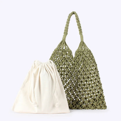 Crochet Bags Women Summer Beach Tote Bag Raffia Aesthetic Totes Straw Handbag Bohemian Boho Woven