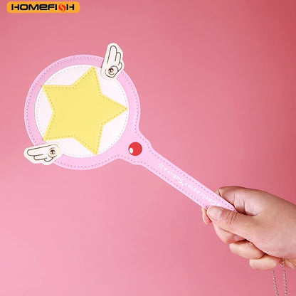 Homefish Bus Subway Card Cover Holder Bag Wings Anime Magic Wand