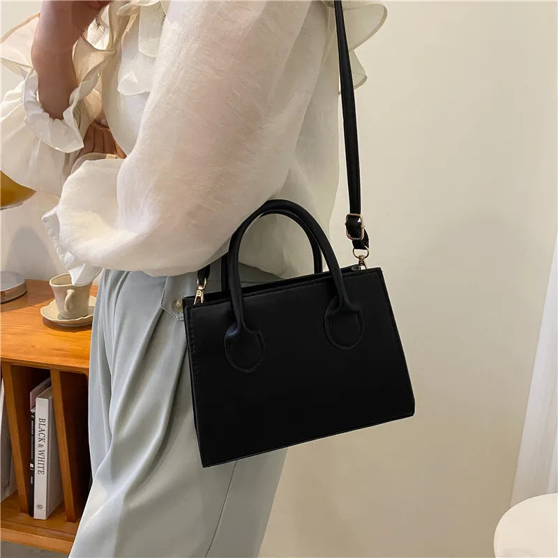 Mini Square Tote Bag with Crossbody Strap – Women's Handbag