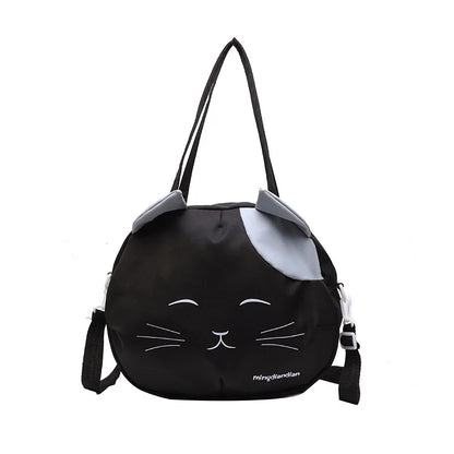Cute Cat Tote Bag – Lightweight Shoulder Bag for Teen Girls
