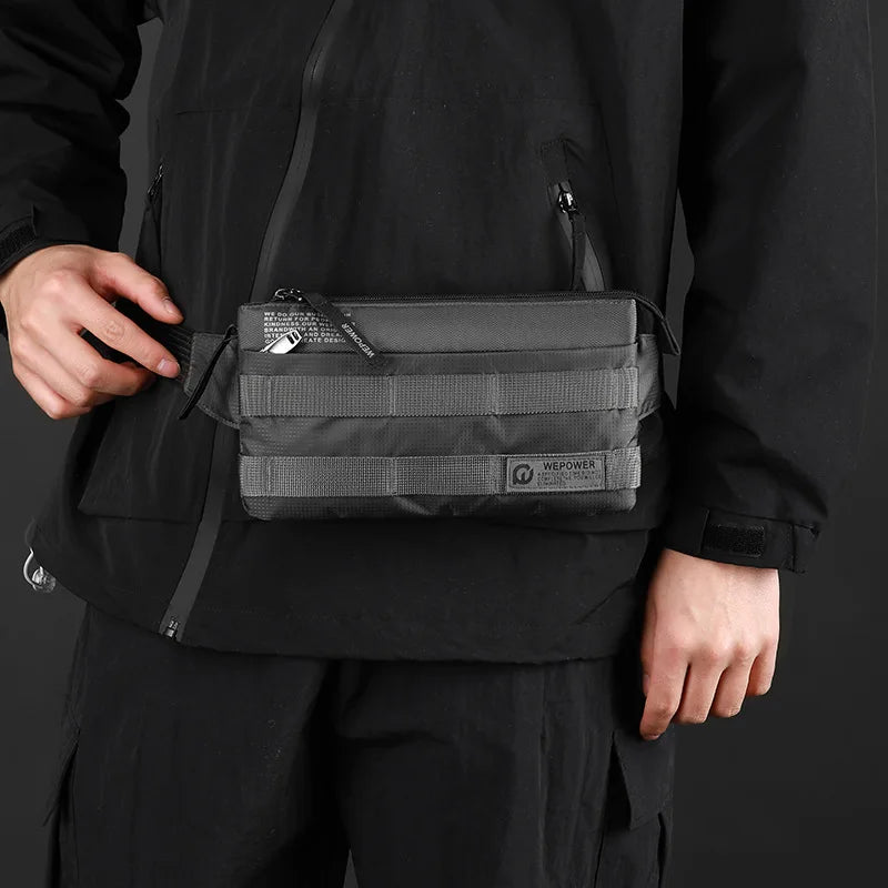 Ultra-Light Nylon Fabric Commuter Small Crossbody Bag Lightweight Wearable Waist Bag