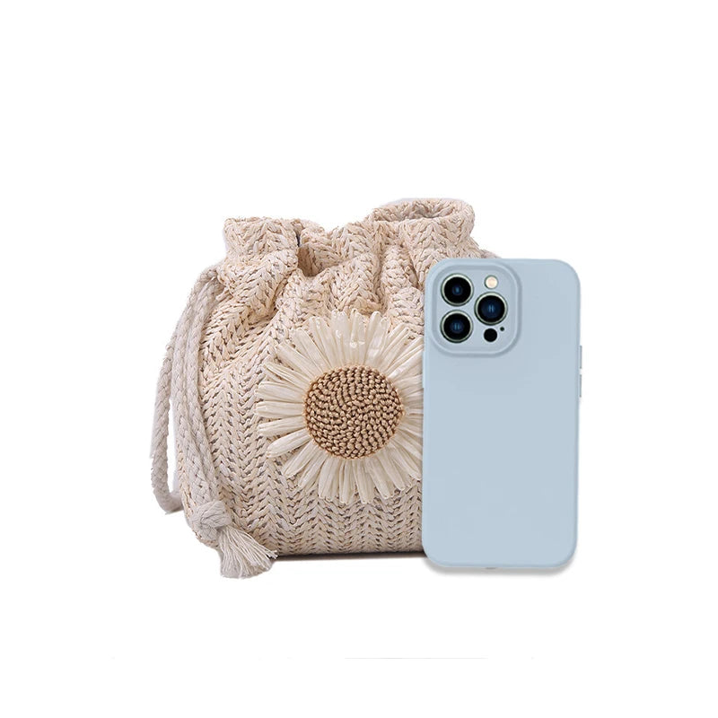 Summer Straw Strap Mouth Women S Woven Bag Single Shoulder Crossbody Travel Amusement