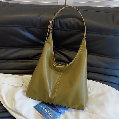 Vintage Hobo Shoulder Bag – Soft Leather Tote for Women